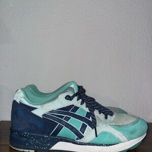 ASICS Gel Sneakers in Aqua and Dark Blue